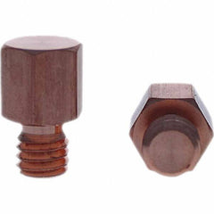 Tuffaloy - Spot Welder Tips For Use With: 3/8-16 Threaded Electrode Holder Type: Threaded Tip C Nose (Flat) - Americas Industrial Supply