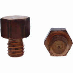 Tuffaloy - Spot Welder Tips For Use With: 3/8-16 Threaded Electrode Holder Type: Threaded Tip C Nose (Flat) - Americas Industrial Supply