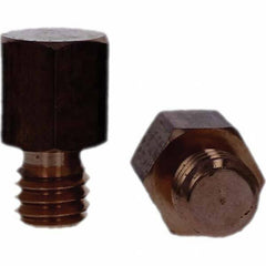 Tuffaloy - Spot Welder Tips For Use With: 3/8-16 Threaded Electrode Holder Type: Threaded Tip C Nose (Flat) - Americas Industrial Supply