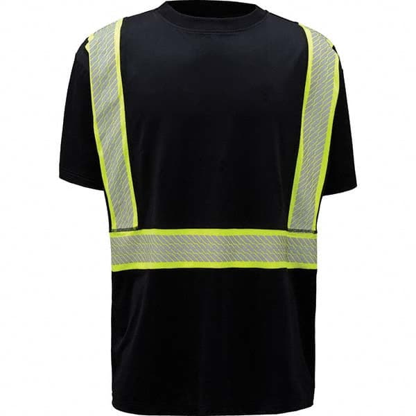 GSS Safety - Size L Black & Silver High Visibility Short Sleeve T-Shirt - Americas Industrial Supply