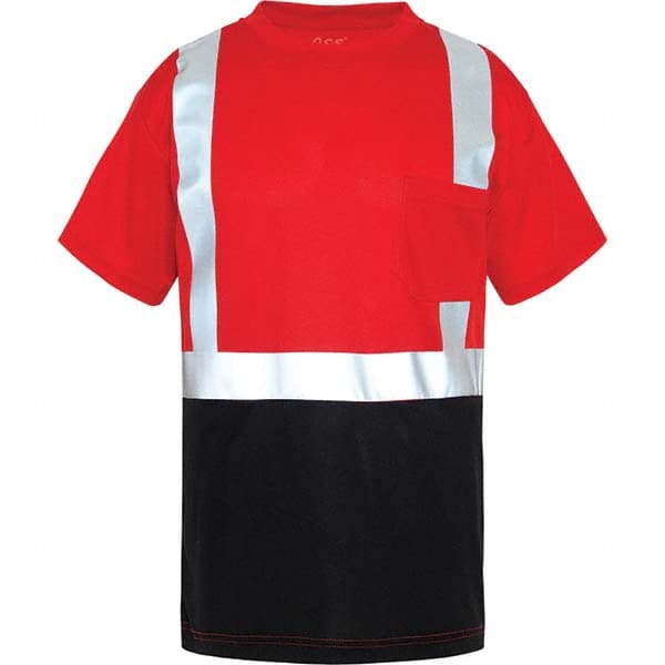 GSS Safety - Size 3XL Red, Black & Silver High Visibility Short Sleeve T-Shirt - Americas Industrial Supply