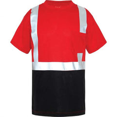 GSS Safety - Size 3XL Red, Black & Silver High Visibility Short Sleeve T-Shirt - Americas Industrial Supply