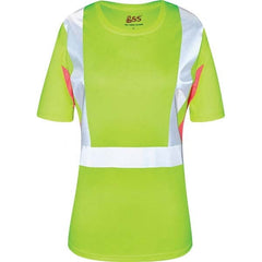 GSS Safety - Size 5XL Lime, Pink & Silver High Visibility Short Sleeve T-Shirt - Americas Industrial Supply