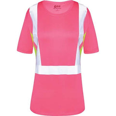 GSS Safety - Size S Pink, Lime & Silver High Visibility Short Sleeve T-Shirt - Americas Industrial Supply