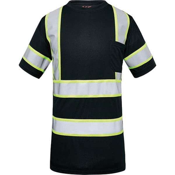 GSS Safety - Size M Black & Silver High Visibility Short Sleeve T-Shirt - Americas Industrial Supply