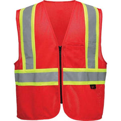 GSS Safety - Size S/M Red Mesh General Purpose High Visibility Vest - Americas Industrial Supply
