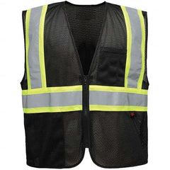 GSS Safety - Size S/M Black Mesh General Purpose High Visibility Vest - Americas Industrial Supply