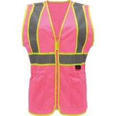 GSS Safety - Size 2X/3XL Pink Mesh General Purpose High Visibility Vest - Americas Industrial Supply