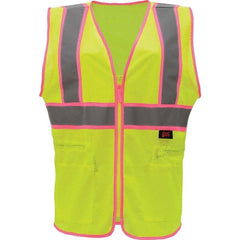 GSS Safety - Size L/XL Lime Mesh General Purpose High Visibility Vest - Americas Industrial Supply