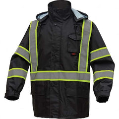GSS Safety - Size 2X/3XL Black Waterproof Rain Jacket - Americas Industrial Supply