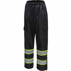 GSS Safety - Size 2X/3XL Black Waterproof Rain Pants - Americas Industrial Supply