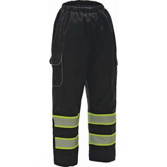 GSS Safety - Size L/XL Black Waterproof Rain Pants - Americas Industrial Supply