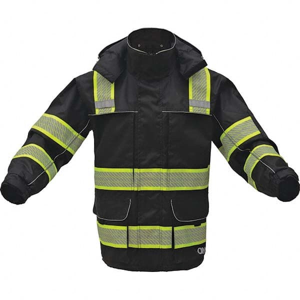 GSS Safety - Size S/M Black Waterproof Rain Jacket - Americas Industrial Supply