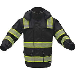 GSS Safety - Size 4X/5XL Black Waterproof Rain Jacket - Americas Industrial Supply