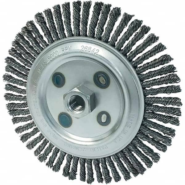 Osborn - 7" OD, 5/8-11 Arbor Hole, Stringer Bead Carbon Wheel Brush - Americas Industrial Supply