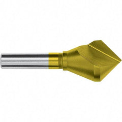 Magafor - 25mm Head Diam, 15/32" Shank Diam, 82° Cobalt Countersink - 3-3/8" OAL, Single End, Straight Shank, Right Hand Cut - Americas Industrial Supply