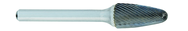 SF-5L6 -- 12mm x 25mm LOC x 6mm Shank x 6 OAL Round Nose Tree Carbide Medium Right Hand Spiral Burr - Americas Industrial Supply