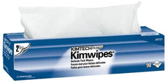 Kimtech - Dry Clean Room/Lab/Critical Task Wipes - Pop-Up, 16-5/8" x 14-3/4" Sheet Size, White - Americas Industrial Supply
