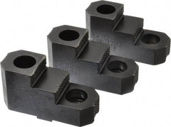 H & R Manufacturing - 12" Max Chuck Diam Compatibility, Mild Carburized Steel Tongue & Groove Hard Lathe Top Jaws - 2 Steps, 1/2" Groove Width, 1-3/4" Wide x 4.55" Long x 2-15/32" High - Americas Industrial Supply