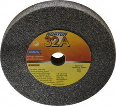 Norton - 46 Grit Aluminum Oxide Type 1 Internal Grinding Wheel - 4" Diam x 1/2" Hole x 1/2" Thick, 8,120 Max RPM, Type 1 Coarse Grade, K Hardness, Vitrified Bond, No Recess - Americas Industrial Supply