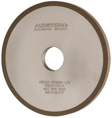 Norton - 6" Diam x 1-1/4" Hole x 1/2" Thick, 120 Grit Surface Grinding Wheel - Diamond, Type 1A1, Fine Grade, Resinoid Bond - Americas Industrial Supply
