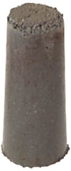 Cratex - 3/8" Max Diam x 7/8" Long, Taper, Rubberized Point - Fine Grade, Silicon Carbide, 1/8" Arbor Hole, Unmounted - Americas Industrial Supply