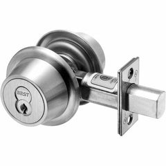 Best - Deadbolts Type: Heavy-Duty Double Cylinder Door Thickness Range: 1-3/4-2 - Americas Industrial Supply