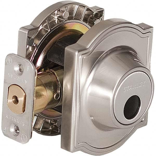 Stanley - Deadbolts Type: Single Cylinder Door Thickness Range: 1-3/8 - 1-3/4 - Americas Industrial Supply