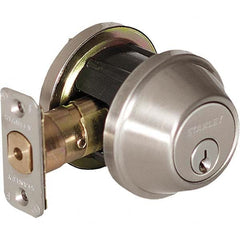 Stanley - Deadbolts Type: Single Cylinder Door Thickness Range: 1-3/8 - 1-3/4 - Americas Industrial Supply