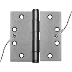 Stanley - 4-1/2" Long x 4-1/2" Wide Grade 1 304 Stainless Steel Full Mortise, Concealed Electric Commercial Hinge - Americas Industrial Supply