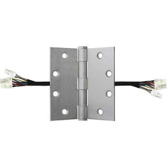 Stanley - 4-1/2" Long x 4-1/2" Wide Grade 1 Steel Full Mortise, Concealed Electric Commercial Hinge - Americas Industrial Supply