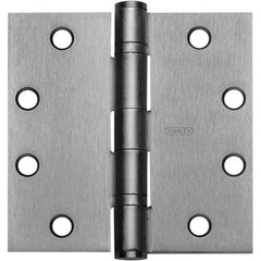 Stanley - 4-1/2" Long x 4-1/2" Wide Grade 1 Brass Full Mortise Ball Bearing Commercial Hinge - Americas Industrial Supply