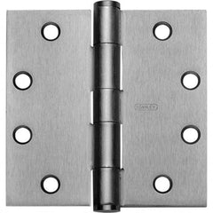 Stanley - 4" Long x 4" Wide Grade 1 Steel Full Mortise Commercial Hinge - Americas Industrial Supply