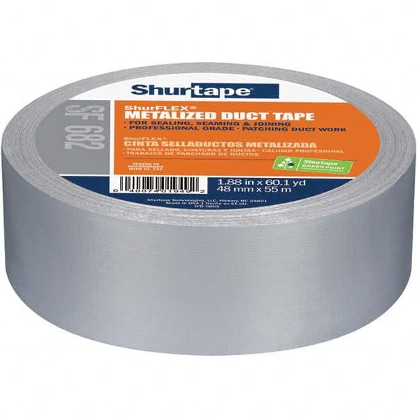 Shurtape - SF 682 ShurFLEX Non-Printed Metalized Cloth Duct Tape - Americas Industrial Supply