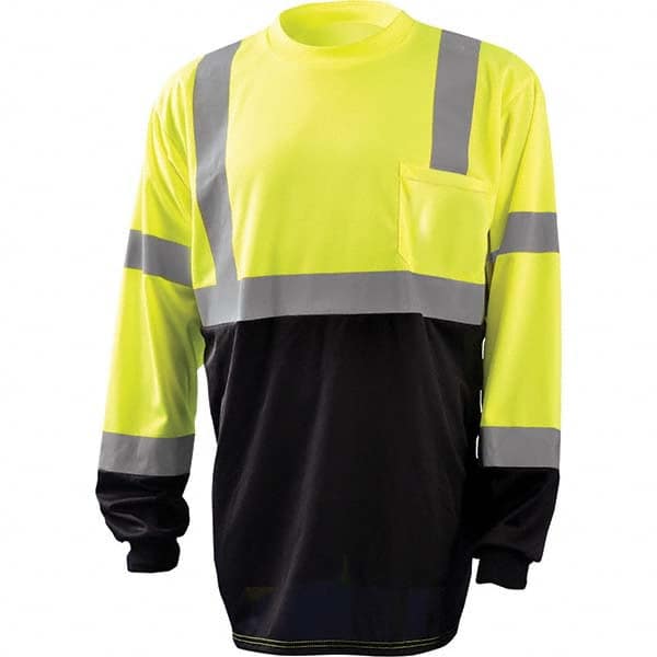 OccuNomix - Size S Hi-Vis Yellow & Black High Visibility Long Sleeve T-Shirt - Americas Industrial Supply