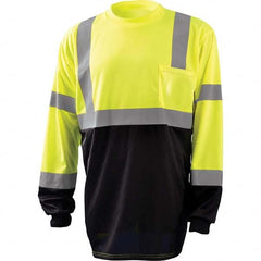 OccuNomix - Size S Hi-Vis Yellow & Black High Visibility Long Sleeve T-Shirt - Americas Industrial Supply