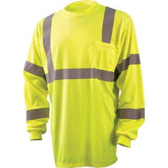 OccuNomix - Size S Hi-Vis Yellow High Visibility Long Sleeve T-Shirt - Americas Industrial Supply