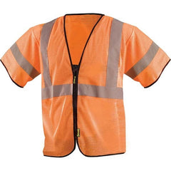 OccuNomix - Size S/M HI-Vis Orange Mesh General Purpose High Visibility Vest - Americas Industrial Supply