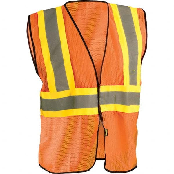 OccuNomix - Size S/M HI-Vis Orange Mesh General Purpose High Visibility Vest - Americas Industrial Supply