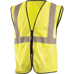 OccuNomix - Size 4X/5X L Hi-Vis Yellow Mesh General Purpose High Visibility Vest - Americas Industrial Supply