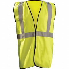 OccuNomix - Size L/XL Hi-Vis Yellow Solid General Purpose High Visibility Vest - Americas Industrial Supply