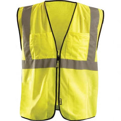 OccuNomix - Size 4X/5X L Hi-Vis Yellow Mesh Surveyor's High Visibility Vest - Americas Industrial Supply