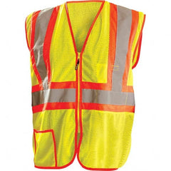 OccuNomix - Size 4XL Hi-Vis Yellow Mesh General Purpose High Visibility Vest - Americas Industrial Supply