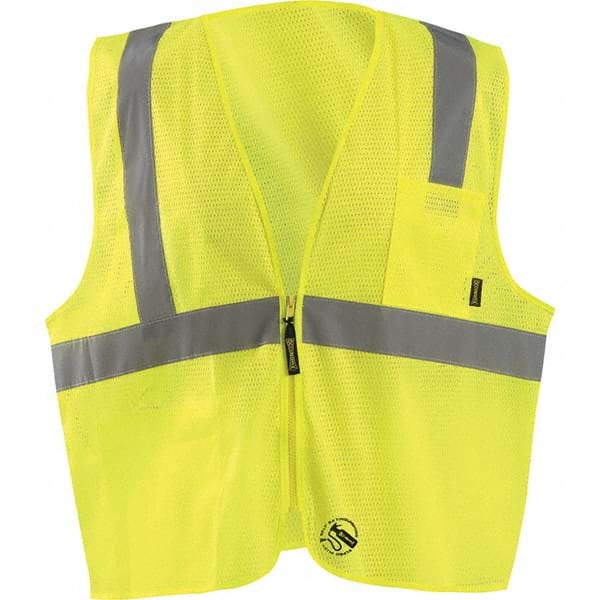 OccuNomix - Size S Hi-Vis Yellow Mesh General Purpose High Visibility Vest - Americas Industrial Supply