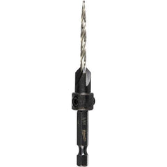 Milwaukee Tool - Adjustable-Depth Drill Countersinks Cutter Head Diameter (Wire): #6 Cutter Head Diameter (Inch): 1/4 - Americas Industrial Supply