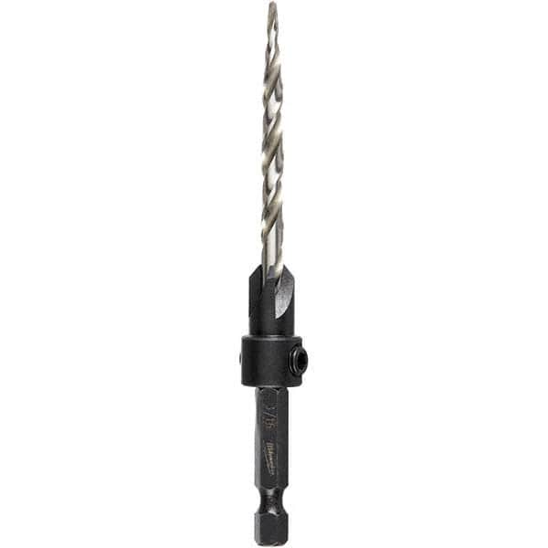Milwaukee Tool - Adjustable-Depth Drill Countersinks Cutter Head Diameter (Wire): #10 Cutter Head Diameter (Inch): 1/4 - Americas Industrial Supply