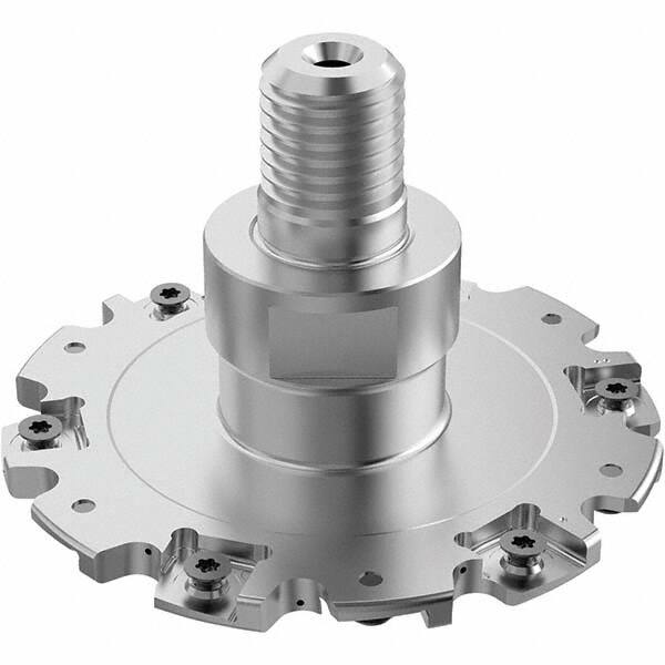 Seco - Combimaster Connection, 1/4" Cutting Width, 1.3228" Depth of Cut, 4" Cutter Diam, 12 Tooth Indexable Slotting Cutter - Americas Industrial Supply
