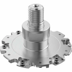 Seco - Combimaster Connection, 1/4" Cutting Width, 1.3228" Depth of Cut, 4" Cutter Diam, 12 Tooth Indexable Slotting Cutter - Americas Industrial Supply