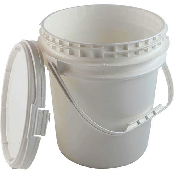 Dynalon Labware - 1 6-Piece 2.5 Gal 9.1" High, High-Density Polyethylene Round White Single Pail - Americas Industrial Supply
