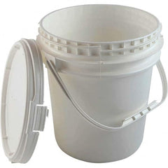 Dynalon Labware - 1 6-Piece 2.5 Gal 9.1" High, High-Density Polyethylene Round White Single Pail - Americas Industrial Supply